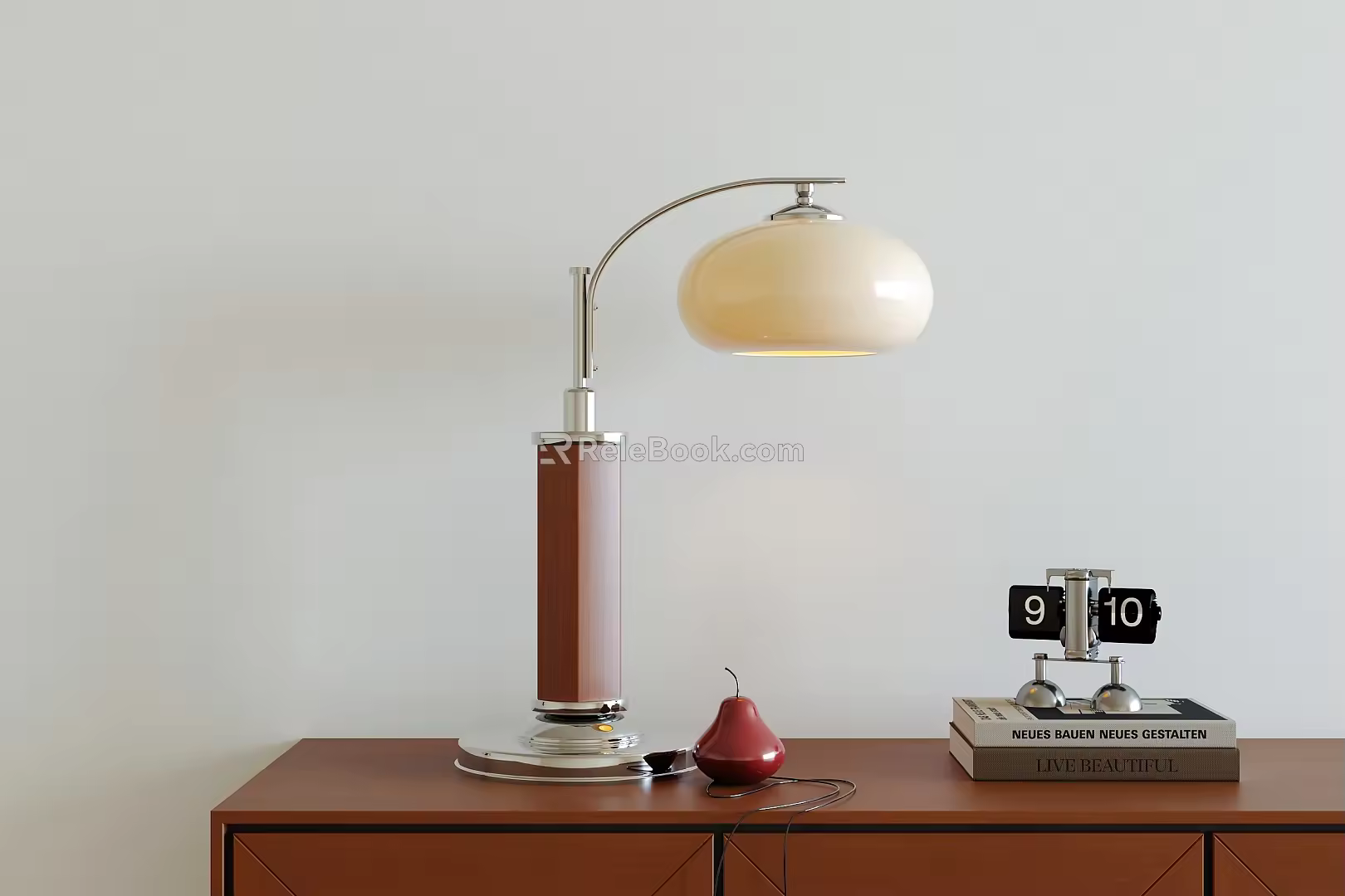 Mid-ancient style table lamp decorative ornaments combination 3d model