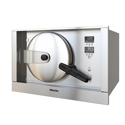 Miele Built In Stainless Steel Kitchen Appliance With Digital Display And Timer Control 3d model