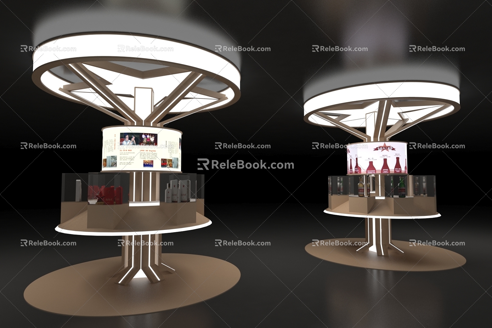 Bar Counter Device for Island Cabinet Reception Desk in Exhibition Booth model