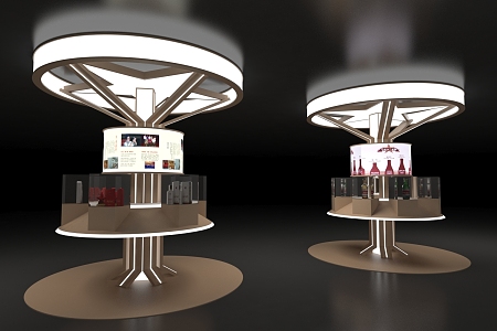 Bar Counter Device for Island Cabinet Reception Desk in Exhibition Booth 3d model