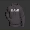 Light Purple Hoodie with HALO MEDIA WORKS Front Print Casual Style Comfortable Pullover