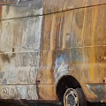 Rusty Van With Corroded Body And Damaged Parts
