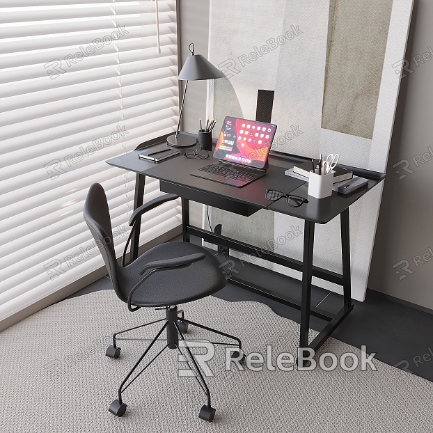 Modern Light Luxury Desk Chair Laptop Book Reading Lamp Table Lamp Glasses model