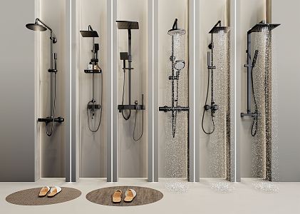 Modern Shower Head Bathroom Widget 3d model