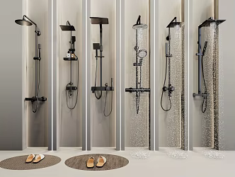 Modern Shower Head Bathroom Widget 3d model
