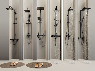 Modern Shower Head Bathroom Widget 3d model