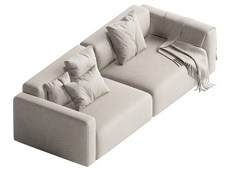 Wind double sofa 3d model