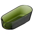 Elegant Green Transparent Oval Bathtub Design For Modern Interior Spaces