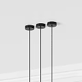 Modern Sleek Chandeliers In Black White Silver Cylindrical Pendant Design