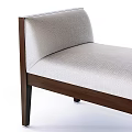 Modern Sofa Bench With Beige Cushion And Sturdy Wooden Legs Design