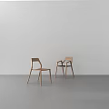 Modern Wooden Leisure Chairs With Sleek Design And Two Different Styles 3d model