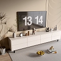 Modern Cream Style TV Cabinet Whole Cabinet Sideboard Cabinet Balcony Cabinet Storage Cabinet Entrance Cabinet 3d model