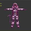 White And Red Protective Suit With Helmet Goggles Backpack And Ice Axe