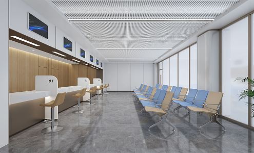 Modern Hospital Hall Hospital 3d model