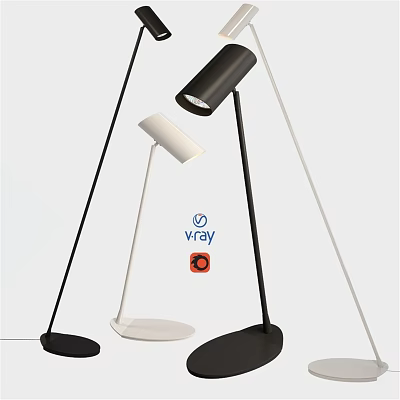 Modern Minimalist Table Lamp With Black And White Design For Home Interior 3d model