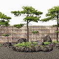 New Chinese Style Welcome Pine Landscape Tree Pine Garden Landscape Tree Stone 3d model