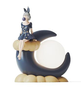 Modern Table Lamp Girl Children Table Lamp 3d model