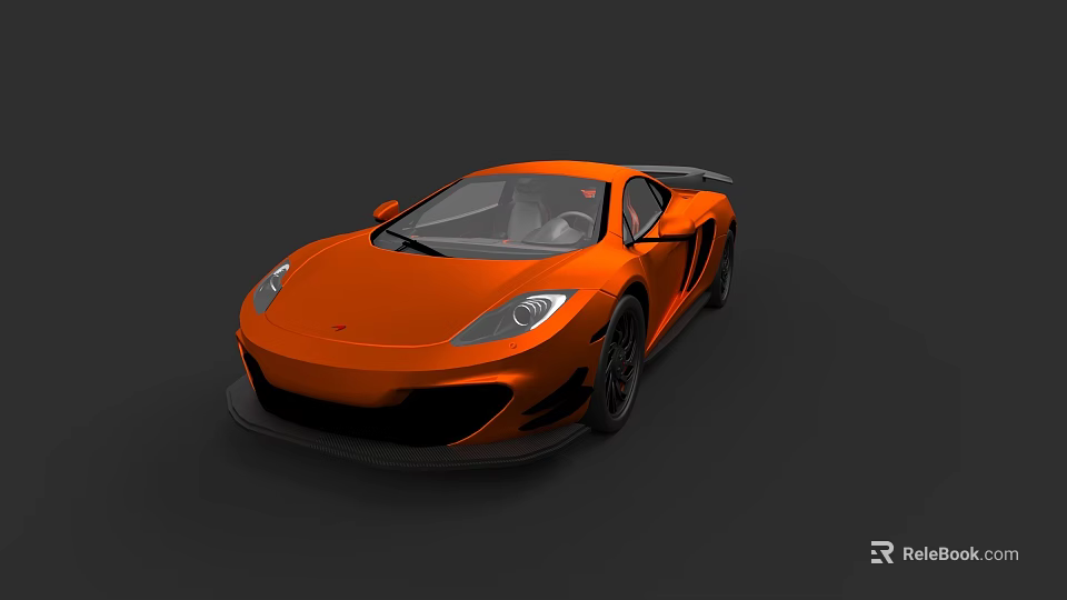 Orange McLaren Sports Car Featuring Sleek Design Black Wheels And Aerodynamic Body 3d model 