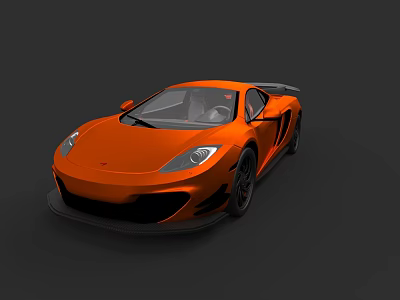 Orange McLaren Sports Car Featuring Sleek Design Black Wheels And Aerodynamic Body 3d model