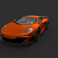 Orange McLaren Sports Car Featuring Sleek Design Black Wheels And Aerodynamic Body