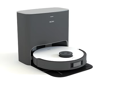 Smart Robotic Vacuum Cleaner With Charging Base For Automatic Home Cleaning 3d model