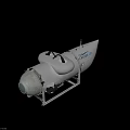 Silver Metal Water Vehicle With Streamlined Body For Underwater Exploration Use