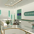 Elegant Modern Jewelry Store Interior With Display Counters And Lighting 3d model