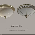 Luxurious Classic Modern Retro Big Size Annular Ceiling Light With Elegant Design 3d model