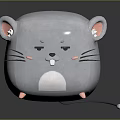 Cute Gray Plush Mouse Shaped Furniture Cushion With Soft Material And Comfortable Design