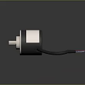 Durable Electric Motor Featuring Cylindrical White Black Casing Shaft And Colorful Wires