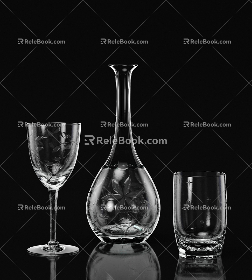 Modern glass 3d model