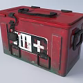 Red Metal First Aid Box For Emergency Medical Supplies Storage