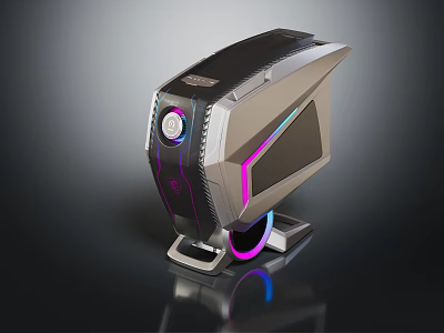 High Performance Gaming PC Case With RGB LED Lighting And Modern Sleek Design 3d model