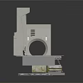 Industrial Mechanical Frame Structure With Multiple Pillars And Base Components