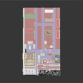 Colorful Cartoon City Scene With Various Buildings And Urban Street Layout