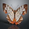 Modern Butterfly Colored Butterfly Tabby Butterfly Leaf Butterfly 3d model
