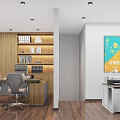 Bright Fruit Store Interior With Wooden Shelves And Assorted Fresh Fruits