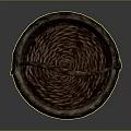 Handwoven Natural Wicker Storage Basket With Curved Handle For Daily Household Use