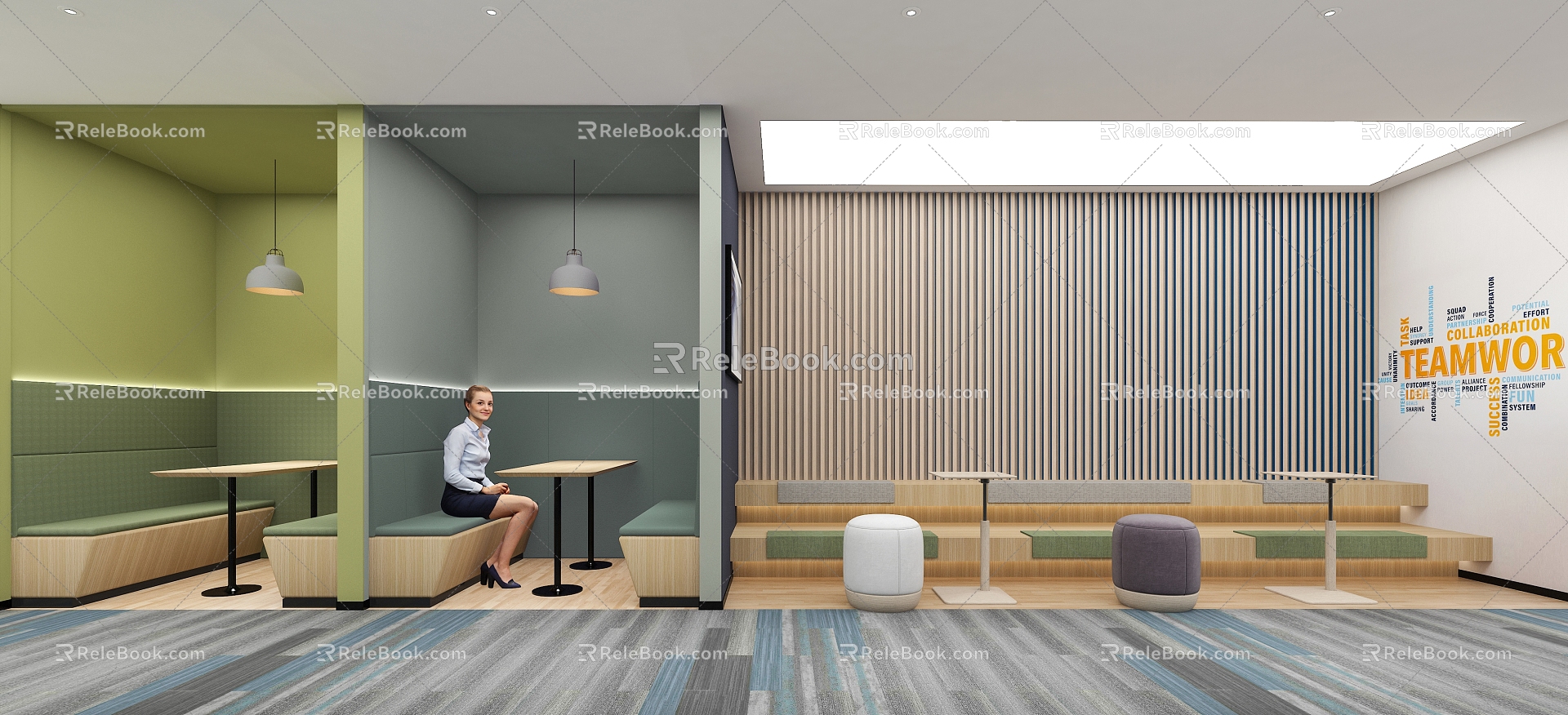 Modern Office Leisure Area 3d model