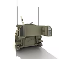 Modern Sand Colored Military Tank With Long Cannon Antennas And Tracks