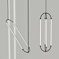 Contemporary Pendant Lights with Black Metal Frames and White Cylindrical Shades
