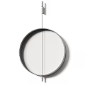 Round Wall Mounted Mirror With Gold Frame And Modern Minimalist Design