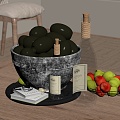 Fruit fruit plate ornaments 3d model