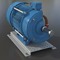 Motor Induction Motor Cross-section Motor Industrial Equipment Water Pump Water Pump Low Face Number Game Low Model Simple Model Video Level Super Realistic 3d model