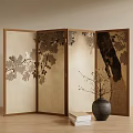 New Chinese Style Screen Silent Screen 3d model