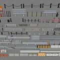 Different Styles of Safety Fences and Traffic Barriers with Metal Plastic and Concrete Materials