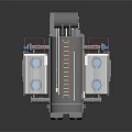 Industrial Electrical Transformer With Cooling Radiators Insulator Bushings And Access Ladder