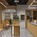 Tongxi Dessert Shop Wooden Signboard Exterior With Display Cases Green Plants And Outdoor Seating