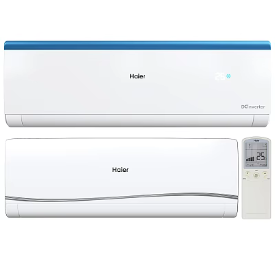 Haier Split Air Conditioners With DC Inverter And Remote Control 3d model