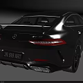 Black Mercedes AMG GT Coupe With Sporty Front Design And Sleek Wheels